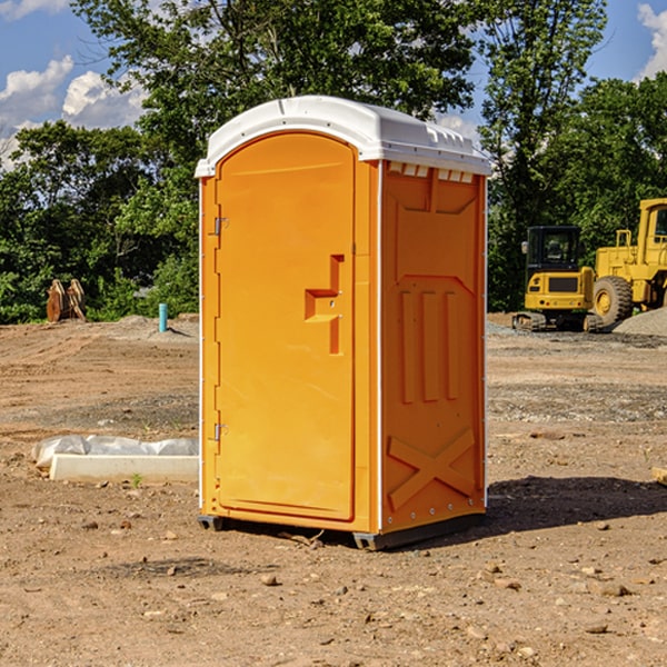 how often are the porta potties cleaned and serviced during a rental period in Bennington